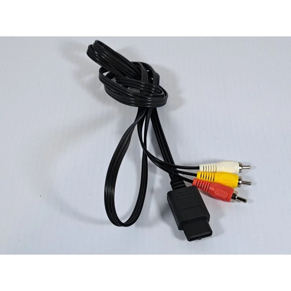 AV Audio Video RCA Composite Cable for Nintendo 64 N64 GameCube SNES Black